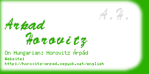 arpad horovitz business card